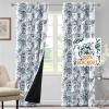 imageHVERSAILTEX 100 Blackout Curtains 84 inch Length 2 Panels Set Cattleya Floral Printed Drapes Leah Floral Thermal Curtains for Bedroom with Black Liner Sound Proof Curtains Grey and TaupePaisley  Teal