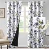 imageHVERSAILTEX 100 Blackout Curtains 84 inch Length 2 Panels Set Cattleya Floral Printed Drapes Leah Floral Thermal Curtains for Bedroom with Black Liner Sound Proof Curtains Grey and TaupeCattleya  GreyOlive