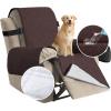 imageHVERSAILTEX 100 Waterproof Furniture Protector for Recliner Sofa Cover for Leather Sofa NonSlip Protector for Recliner Chair Cover Protect from Pets KidsBrown