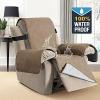 imageHVERSAILTEX 100 Waterproof Furniture Protector for Recliner Sofa Cover for Leather Sofa NonSlip Protector for Recliner Chair Cover Protect from Pets KidsTaupe