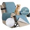 imageHVERSAILTEX 100 Waterproof Furniture Protector for Recliner Sofa Cover for Leather Sofa NonSlip Protector for Recliner Chair Cover Protect from Pets KidsSmoke Blue