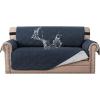 imageHVERSAILTEX 100 Waterproof Sofa Slipcover Washable Armchair Cover NonSlip Furniture Protector for Living Room Couch Cover for Pets Chair Cover with Puppy Paw Silicone Backing Armchair BlackNavy