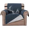 imageHVERSAILTEX 100 Waterproof Sofa Slipcover Washable Armchair Cover NonSlip Furniture Protector for Living Room Couch Cover for Pets Chair Cover with Puppy Paw Silicone Backing Armchair BlackNavy