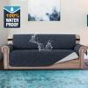 imageHVERSAILTEX 100 Waterproof Sofa Slipcover Washable Armchair Cover NonSlip Furniture Protector for Living Room Couch Cover for Pets Chair Cover with Puppy Paw Silicone Backing Armchair BlackNavy