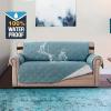 imageHVERSAILTEX 100 Waterproof Sofa Slipcover Washable Armchair Cover NonSlip Furniture Protector for Living Room Couch Cover for Pets Chair Cover with Puppy Paw Silicone Backing Armchair BlackSmoke Blue