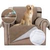 imageHVERSAILTEX 100 Waterproof Sofa Slipcover Washable Armchair Cover NonSlip Furniture Protector for Living Room Couch Cover for Pets Chair Cover with Puppy Paw Silicone Backing Armchair BlackTaupe