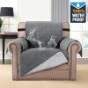 imageHVERSAILTEX 100 Waterproof Sofa Slipcover Washable Armchair Cover NonSlip Furniture Protector for Living Room Couch Cover for Pets Chair Cover with Puppy Paw Silicone Backing Armchair BlackGrey