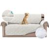 imageHVERSAILTEX 100 Waterproof Sofa Slipcover Washable Armchair Cover NonSlip Furniture Protector for Living Room Couch Cover for Pets Chair Cover with Puppy Paw Silicone Backing Armchair BlackOff White