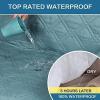 imageHVERSAILTEX 100 Waterproof Sofa Slipcover Washable Armchair Cover NonSlip Furniture Protector for Living Room Couch Cover for Pets Chair Cover with Puppy Paw Silicone Backing Armchair BlackSmoke Blue