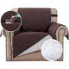imageHVERSAILTEX 100 Waterproof Sofa Slipcover Washable Armchair Cover NonSlip Furniture Protector for Living Room Couch Cover for Pets Chair Cover with Puppy Paw Silicone Backing Armchair BlackBrown
