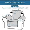 imageHVERSAILTEX 100 Waterproof Sofa Slipcover Washable Armchair Cover NonSlip Furniture Protector for Living Room Couch Cover for Pets Chair Cover with Puppy Paw Silicone Backing Armchair BlackSmoke Blue