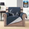 imageHVERSAILTEX 100 Waterproof Sofa Slipcover Washable Armchair Cover NonSlip Furniture Protector for Living Room Couch Cover for Pets Chair Cover with Puppy Paw Silicone Backing Armchair BlackNavy