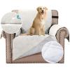 imageHVERSAILTEX 100 Waterproof Sofa Slipcover Washable Armchair Cover NonSlip Furniture Protector for Living Room Couch Cover for Pets Chair Cover with Puppy Paw Silicone Backing Armchair BlackOff White