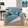imageHVERSAILTEX 100 Waterproof Sofa Slipcover Washable Armchair Cover NonSlip Furniture Protector for Living Room Couch Cover for Pets Chair Cover with Puppy Paw Silicone Backing Armchair BlackSmoke Blue