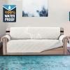 imageHVERSAILTEX 100 Waterproof Sofa Slipcover Washable Armchair Cover NonSlip Furniture Protector for Living Room Couch Cover for Pets Chair Cover with Puppy Paw Silicone Backing Armchair BlackOff White