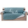 imageHVERSAILTEX 100 Waterproof Sofa Slipcover Washable Armchair Cover NonSlip Furniture Protector for Living Room Couch Cover for Pets Chair Cover with Puppy Paw Silicone Backing Armchair BlackSmoke Blue
