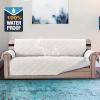 imageHVERSAILTEX 100 Waterproof Sofa Slipcover Washable Armchair Cover NonSlip Furniture Protector for Living Room Couch Cover for Pets Chair Cover with Puppy Paw Silicone Backing Armchair BlackOff White