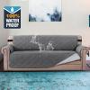 imageHVERSAILTEX 100 Waterproof Sofa Slipcover Washable Armchair Cover NonSlip Furniture Protector for Living Room Couch Cover for Pets Chair Cover with Puppy Paw Silicone Backing Armchair BlackGrey