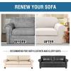 imageHVERSAILTEX 2 Piece Stretch Stylish Furniture CoverProtector Chair Covers for Living Room Soft with Elastic Bottom for Kids Spandex Jacquard Fabric Small ChecksChair BlackIvory