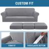 imageHVERSAILTEX 2 Piece Stretch Stylish Furniture CoverProtector Chair Covers for Living Room Soft with Elastic Bottom for Kids Spandex Jacquard Fabric Small ChecksChair BlackDove