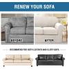 imageHVERSAILTEX 2 Piece Stretch Stylish Furniture CoverProtector Chair Covers for Living Room Soft with Elastic Bottom for Kids Spandex Jacquard Fabric Small ChecksChair BlackIvory