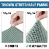 imageHVERSAILTEX 2 Piece Stretch Stylish Furniture CoverProtector Chair Covers for Living Room Soft with Elastic Bottom for Kids Spandex Jacquard Fabric Small ChecksChair BlackSage