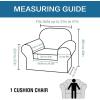 imageHVERSAILTEX 2 Piece Stretch Stylish Furniture CoverProtector Chair Covers for Living Room Soft with Elastic Bottom for Kids Spandex Jacquard Fabric Small ChecksChair BlackRust