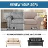 imageHVERSAILTEX 2 Piece Stretch Stylish Furniture CoverProtector Chair Covers for Living Room Soft with Elastic Bottom for Kids Spandex Jacquard Fabric Small ChecksChair BlackSand