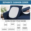 imageHVERSAILTEX 2 Piece Stretch Stylish Furniture CoverProtector Chair Covers for Living Room Soft with Elastic Bottom for Kids Spandex Jacquard Fabric Small ChecksChair BlackNavy