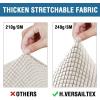 imageHVERSAILTEX 2 Piece Stretch Stylish Furniture CoverProtector Chair Covers for Living Room Soft with Elastic Bottom for Kids Spandex Jacquard Fabric Small ChecksChair BlackIvory