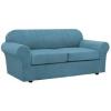 imageHVERSAILTEX 2 Piece Stretch Stylish Furniture CoverProtector Chair Covers for Living Room Soft with Elastic Bottom for Kids Spandex Jacquard Fabric Small ChecksChair BlackStorm Blue
