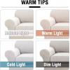 imageHVERSAILTEX 2 Piece Stretch Stylish Furniture CoverProtector Chair Covers for Living Room Soft with Elastic Bottom for Kids Spandex Jacquard Fabric Small ChecksChair BlackIvory