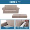 imageHVERSAILTEX 2 Piece Stretch Stylish Furniture CoverProtector Chair Covers for Living Room Soft with Elastic Bottom for Kids Spandex Jacquard Fabric Small ChecksChair BlackSand