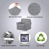 imageHVERSAILTEX 2 Piece Stretch Stylish Furniture CoverProtector Chair Covers for Living Room Soft with Elastic Bottom for Kids Spandex Jacquard Fabric Small ChecksChair BlackDove