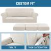 imageHVERSAILTEX 2 Piece Stretch Stylish Furniture CoverProtector Chair Covers for Living Room Soft with Elastic Bottom for Kids Spandex Jacquard Fabric Small ChecksChair BlackIvory
