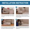 imageHVERSAILTEX 2 Piece Stretch Stylish Furniture CoverProtector Chair Covers for Living Room Soft with Elastic Bottom for Kids Spandex Jacquard Fabric Small ChecksChair BlackSand