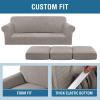 imageHVERSAILTEX 2 Piece Stretch Stylish Furniture CoverProtector Chair Covers for Living Room Soft with Elastic Bottom for Kids Spandex Jacquard Fabric Small ChecksChair BlackTaupe
