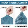 imageHVERSAILTEX 2 Piece Stretch Stylish Furniture CoverProtector Chair Covers for Living Room Soft with Elastic Bottom for Kids Spandex Jacquard Fabric Small ChecksChair BlackStorm Blue