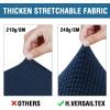 imageHVERSAILTEX 2 Piece Stretch Stylish Furniture CoverProtector Chair Covers for Living Room Soft with Elastic Bottom for Kids Spandex Jacquard Fabric Small ChecksChair BlackNavy