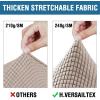 imageHVERSAILTEX 2 Piece Stretch Stylish Furniture CoverProtector Chair Covers for Living Room Soft with Elastic Bottom for Kids Spandex Jacquard Fabric Small ChecksChair BlackSand