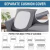 imageHVERSAILTEX 2 Piece Stretch Stylish Furniture CoverProtector Chair Covers for Living Room Soft with Elastic Bottom for Kids Spandex Jacquard Fabric Small ChecksChair BlackDove