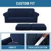 imageHVERSAILTEX 2 Piece Stretch Stylish Furniture CoverProtector Chair Covers for Living Room Soft with Elastic Bottom for Kids Spandex Jacquard Fabric Small ChecksChair BlackNavy