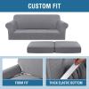 imageHVERSAILTEX 2 Piece Stretch Stylish Furniture CoverProtector Chair Covers for Living Room Soft with Elastic Bottom for Kids Spandex Jacquard Fabric Small ChecksChair BlackDove