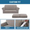 imageHVERSAILTEX 2 Piece Stretch Stylish Furniture CoverProtector Chair Covers for Living Room Soft with Elastic Bottom for Kids Spandex Jacquard Fabric Small ChecksChair BlackTaupe