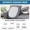 imageHVERSAILTEX 2 Piece Stretch Stylish Furniture CoverProtector Chair Covers for Living Room Soft with Elastic Bottom for Kids Spandex Jacquard Fabric Small ChecksChair BlackDove