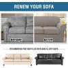 imageHVERSAILTEX 2 Piece Stretch Stylish Furniture CoverProtector Chair Covers for Living Room Soft with Elastic Bottom for Kids Spandex Jacquard Fabric Small ChecksChair BlackTaupe