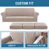 imageHVERSAILTEX 2 Piece Stretch Stylish Furniture CoverProtector Chair Covers for Living Room Soft with Elastic Bottom for Kids Spandex Jacquard Fabric Small ChecksChair BlackSand