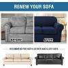 imageHVERSAILTEX 2 Piece Stretch Stylish Furniture CoverProtector Chair Covers for Living Room Soft with Elastic Bottom for Kids Spandex Jacquard Fabric Small ChecksChair BlackNavy