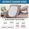imageHVERSAILTEX 2 Piece Stretch Stylish Furniture CoverProtector Chair Covers for Living Room Soft with Elastic Bottom for Kids Spandex Jacquard Fabric Small ChecksChair BlackSand