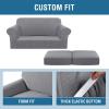 imageHVERSAILTEX 2 Piece Stretch Stylish Furniture CoverProtector Chair Covers for Living Room Soft with Elastic Bottom for Kids Spandex Jacquard Fabric Small ChecksChair BlackDove